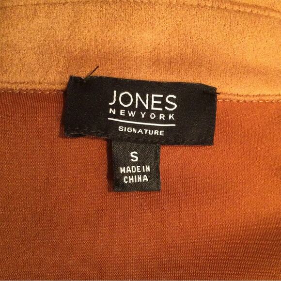 Jones New York Faux Suede Utility oversized Shirt small - Picture 2 of 5